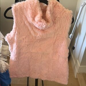 Hugo Buscati Pink Fuzzy Cowl Neck Sweater